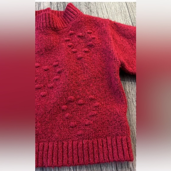 Baby GAP Red Sweater, Hearts, Size 12-18 Months, Soft Long Sleeve - Picture 3 of 7